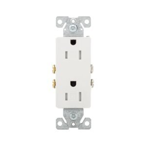 TR1107W Eaton Temper proof decorator duplex receptacle 15A 125V