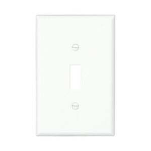 PJ1W Eaton White Toggle wall plate 1 gang Mid-size