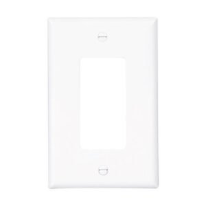 PJ26W Eaton Decorator White wall plate 1 gang Mid-size