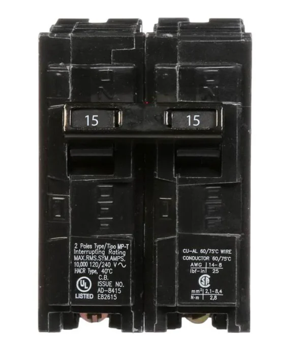 Q215 Siemens 15A 2 Pole 240V Breaker