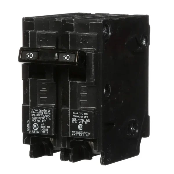 Q250 Siemens 50A 2 Pole 240V Breaker