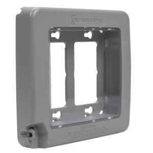 WP7200G Low-Profile Weatherproof Plastic 2 Gang Cover Gray
