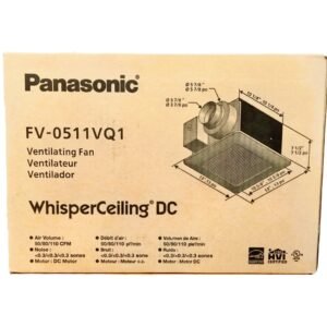 FV-0511VQ1_Panasonic WhisperCeiling DC Bathroom Fan 50-80-110 CFM White