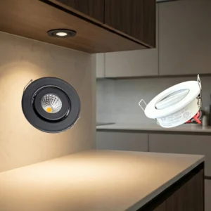PVA1050-B-3K Picovolt 3W 3000K Under Cabinet Recessed LED Light Cut Size 40mm/1.5" Black