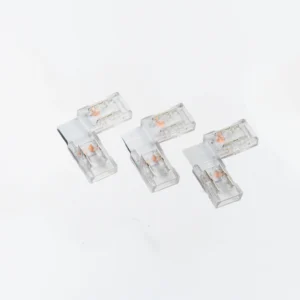 PVAC-F17_L-Shaped 90° Corner Connector for Single Color COB Strips IP20