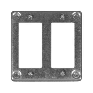 8368_4" Sq. 1/2" Raised 2 Gang GFCI Cover